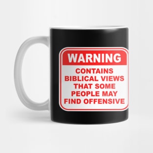 Warning! Contains Biblical views that some people may find offensive, funny meme, red text Mug